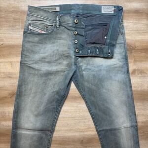 Diesel Jeans Men 31x32 Acid Wash Tepphar Slim Carrot Stretch Italy Unique 0602S